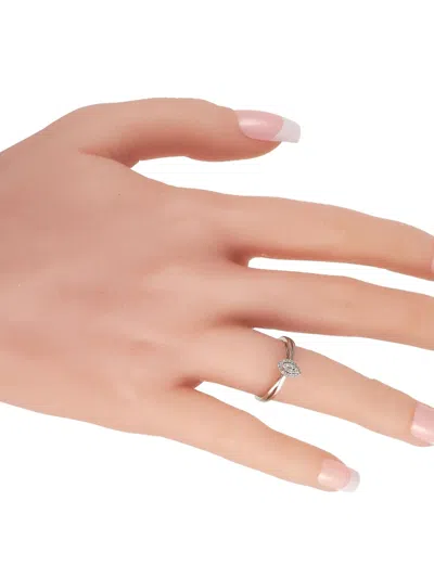 Pre-owned Lb Exclusive 14kt White Gold Diamond Ring