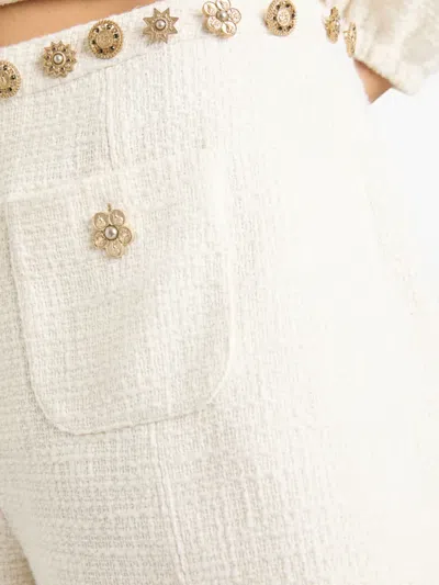 Cinq À Sept Ansey Embellished Shorts In White