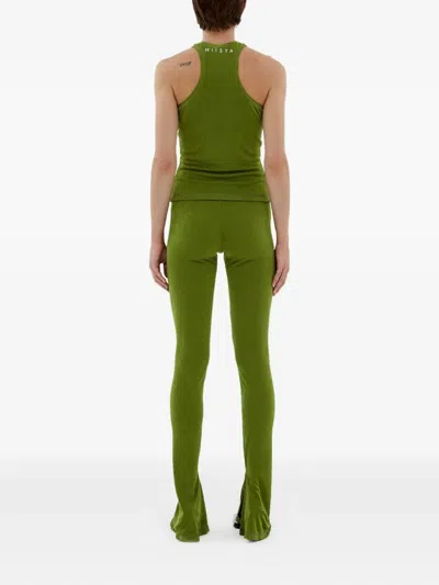 Miista Split-hem Trousers In Green
