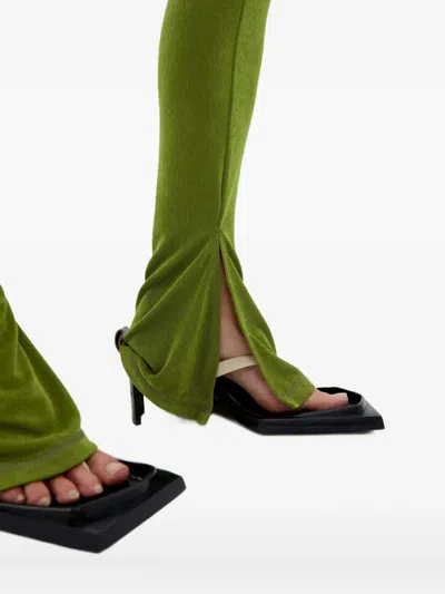 Miista Split-hem Trousers In Green
