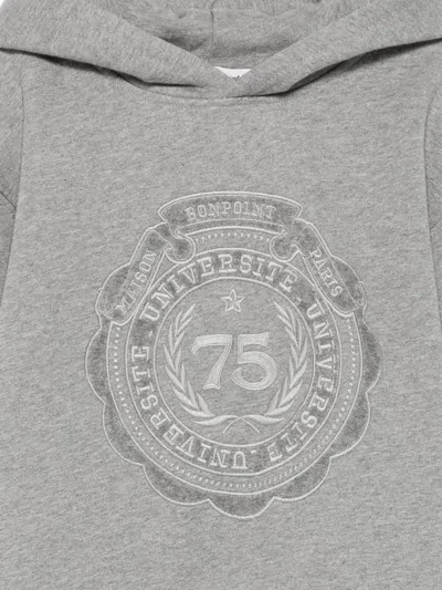 Bonpoint Cotton Jessim Hoodie In Gray
