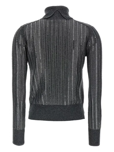 Ermanno Scervino Crystal Sweater Sweaters And Cardigans Gray In Black