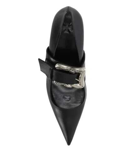 Enfants Riches Deprimes Buckle-strap Pointed-toe Pumps In Black
