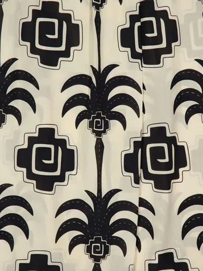 Johanna Ortiz Palm-print Wrap Maxi Skirt