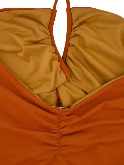 Johanna Ortiz Halterneck Keyhole Swimsuit In Red