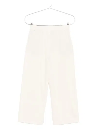 Alysi Pleat-detailed Cotton Trousers In White