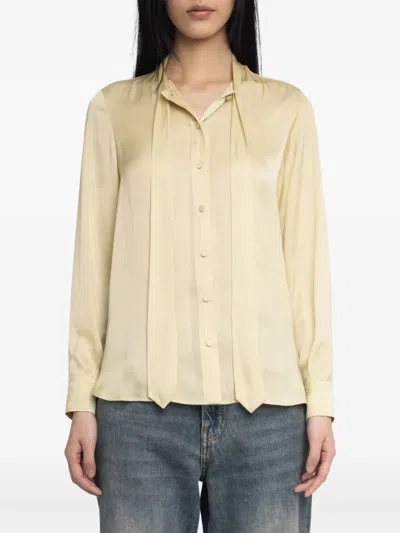 Zadig & Voltaire Tulba Satin Shirt In Neutral