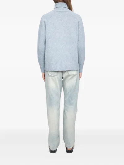 Zadig & Voltaire Mora Roll-neck Frayed-detail Sweater
