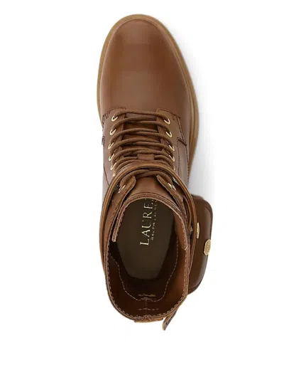 Ralph Lauren Cammie Lace-up Pocket Boots In Brown
