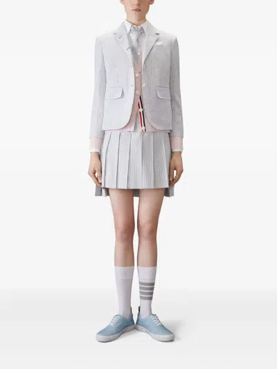 Thom Browne Four-bar Cashmere Cardigan In Pink