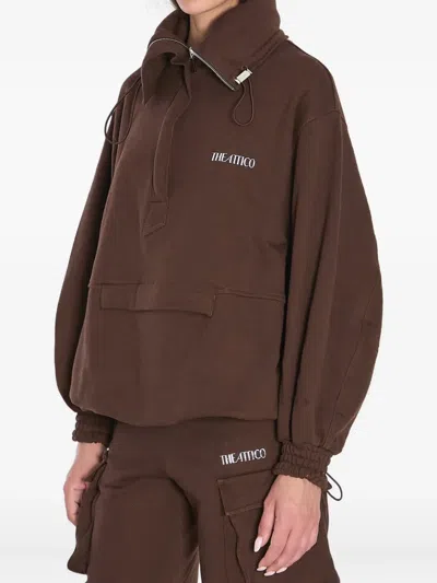 Attico Oversized Blouson With High Collar
