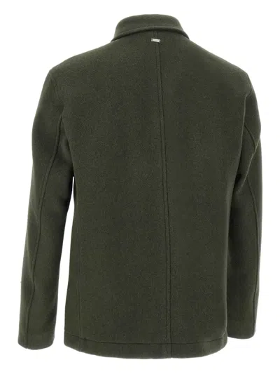 Herno Patch-pocket Button-fastening Shirt Jacket In Green