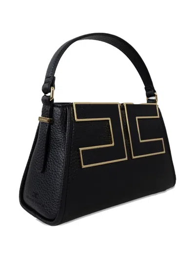 Elisabetta Franchi Black Handbag With Maxi Logo In Black