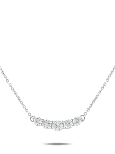 Pre-owned Lb Exclusive 14kt White Gold Diamond Necklace