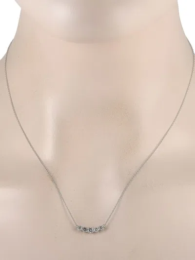 Pre-owned Lb Exclusive 14kt White Gold Diamond Necklace