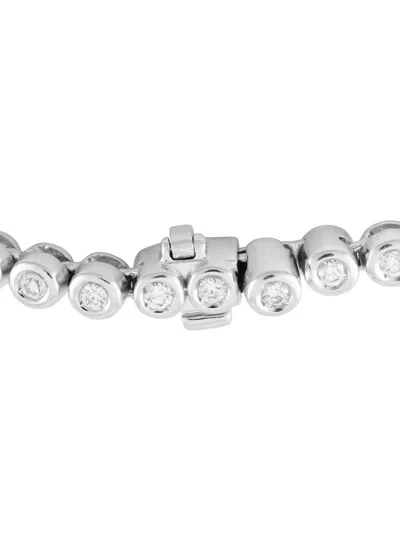Pre-owned Asprey London 18k White Gold Daisy Diamond Necklace In Silver