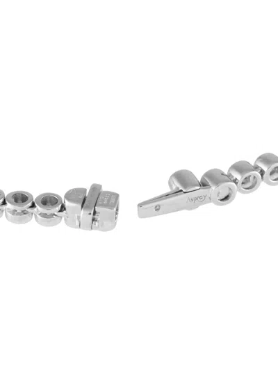 Pre-owned Asprey London 18k White Gold Daisy Diamond Necklace In Silver