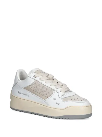 Filling Pieces Avenue Pixie Perforated Leather Panel Sneakers In White