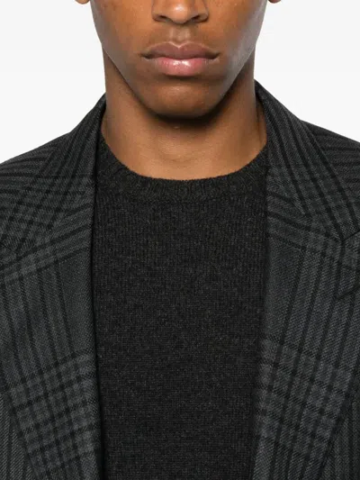 Drumohr Ultimate Cashmere Long Sleeve Crew-neck Sweater In Black