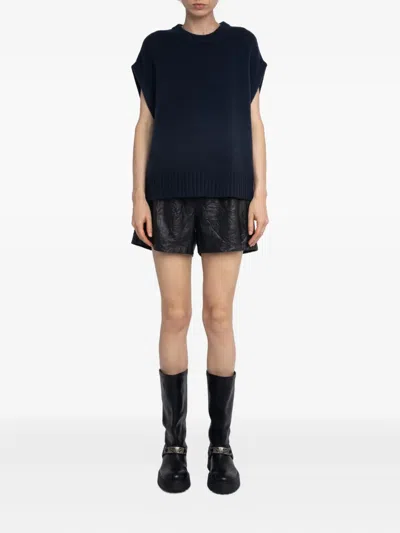 Zadig & Voltaire Red-trimmed Sleeveless Sweater