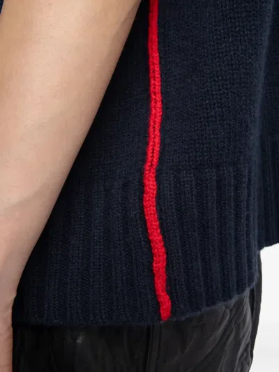 Zadig & Voltaire Red-trimmed Sleeveless Sweater