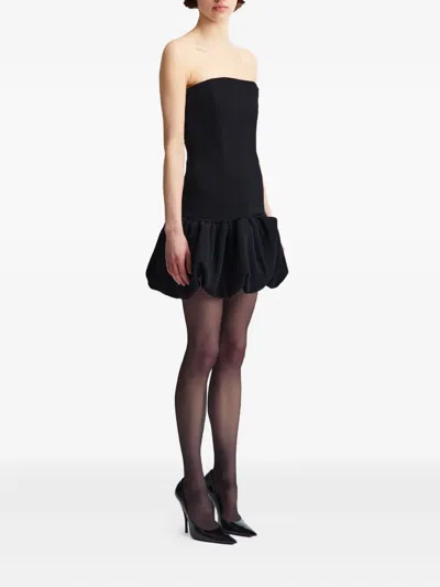 16arlington Garance Strapless Drop-waist Mini Dress In Black