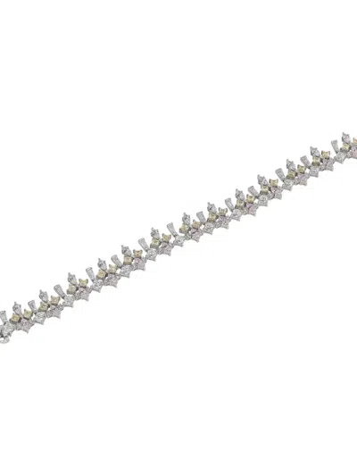 Anabela Chan Diamond Fleur-de-lys Bracelet In Metallic