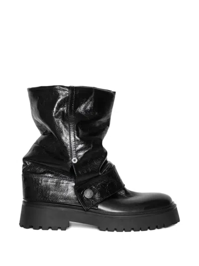 Zadig & Voltaire Angie Vintage Patent Leather Sleeve Boots