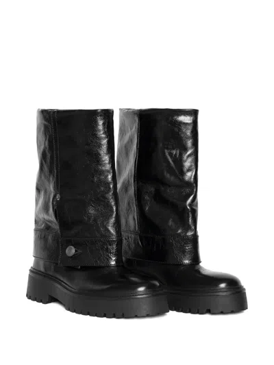 Zadig & Voltaire Angie Vintage Patent Leather Sleeve Boots