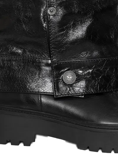 Zadig & Voltaire Angie Vintage Patent Leather Sleeve Boots