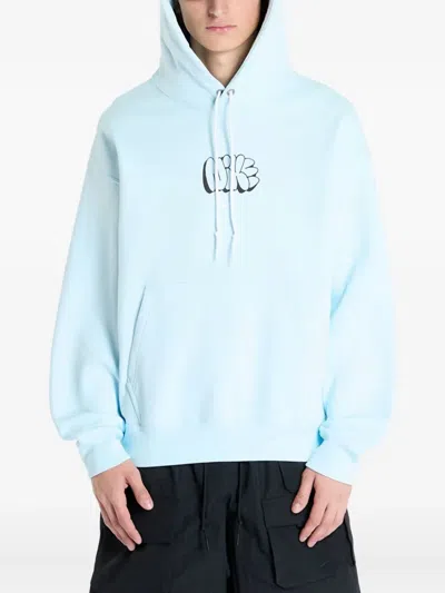 Nike Solo Swoosh Fleece Hoodie In Blue