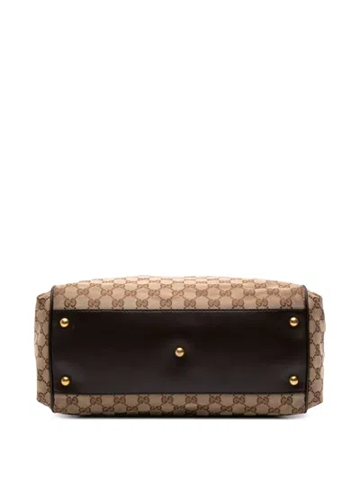 Pre-owned Gucci 2016-2025 Medium Gg Canvas Scarlett Satchel