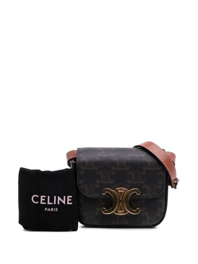 Pre-owned Celine 2021 Mini Triomphe Coated Canvas Crossbody Bag