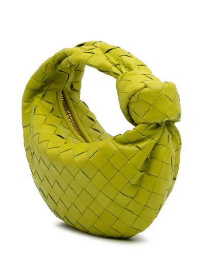 Pre-owned Bottega Veneta 2021-2025 Mini Nappa Intrecciato Jodie Hobo Bag In Green