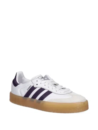 Adidas Originals Sambae Three-stripe Sneakers In White