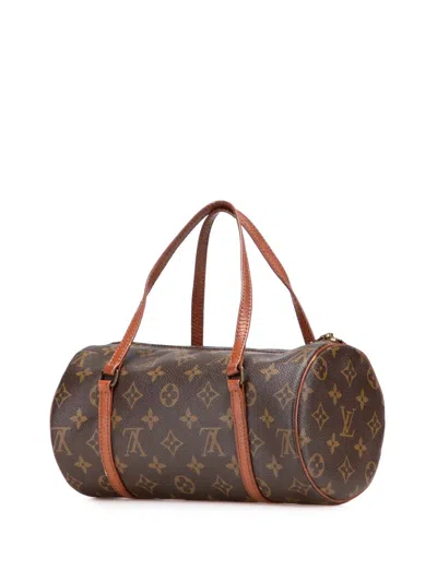 Pre-owned Louis Vuitton 1987 Monogram Papillon 26 Handbag In Brown