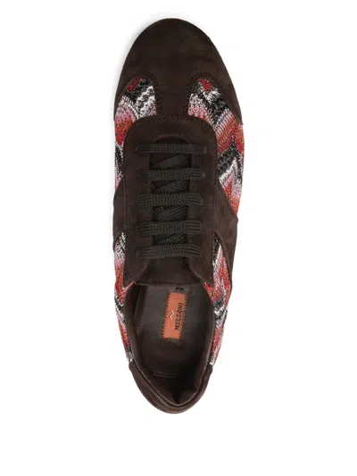 Missoni Patterned Suede Trainers