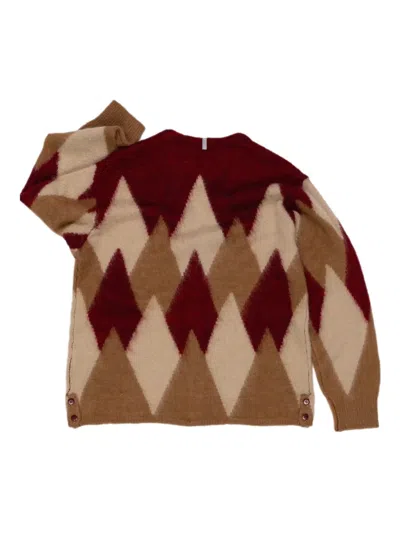 Manastash Diamond-pattern Cardigan In Brown