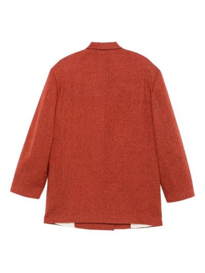 Alysi Single-button Wool Coat In Orange