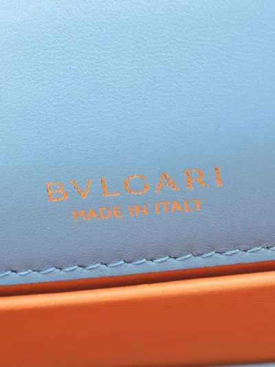 Pre-owned Bvlgari 2011-2025 Small Leather Serpenti Forever Maxi Chain Satchel In Blue
