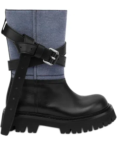Moschino Buckle-strap Biker Boots