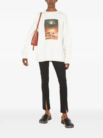 Rodebjer Graphic-print Sweatshirt In White