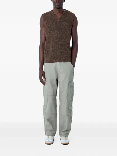 Noah Ny V-neck Knitted Vest In Brown