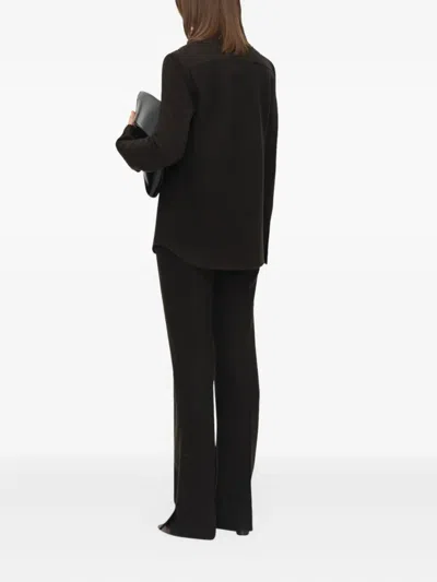 Umber Postpast Wool-blend Trousers In Black