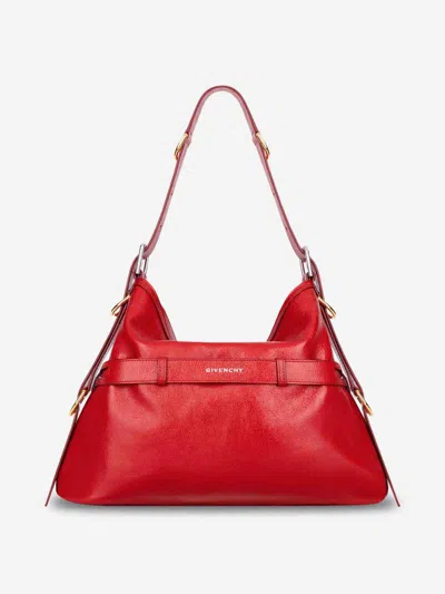 Givenchy Sac Voyou Medium En Cuir Avec Multi-boucles In Red