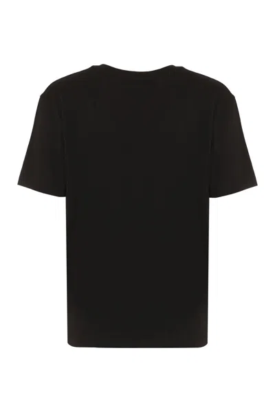 Vince T-shirt With Round Neck And Short Sleeves In Black