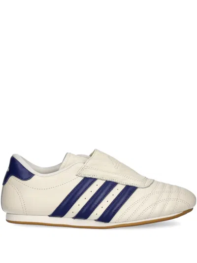 Adidas Originals Taekwondo Leather Low-top Sneakers In Neutral