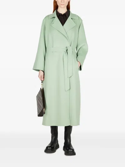 Max Mara Belted Wrap Coat In Multi
