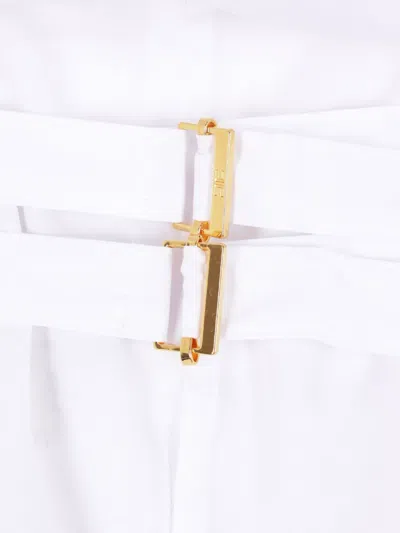 Elisabetta Franchi Camicia Bianca Con Cravatta In White