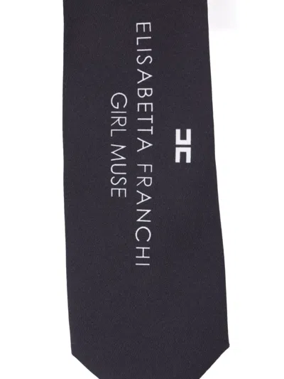 Elisabetta Franchi Camicia Bianca Con Cravatta In White